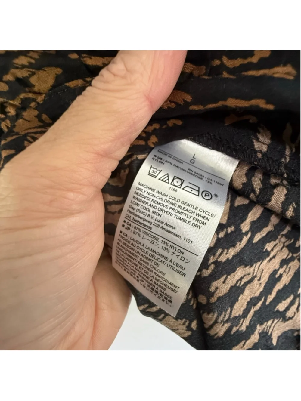 Banana Republic Tiger Print Balloon Sleeve Lightweight Blouse Crop Top L
